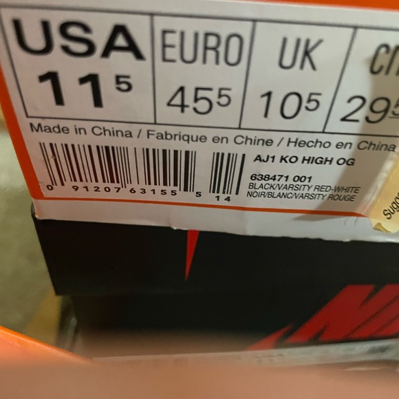 Air Jordan 1 KO Bred - Picture 2 of 2